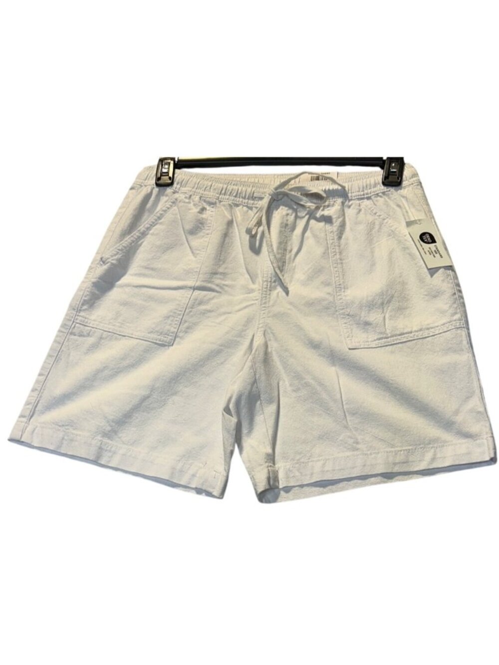 Style & Co  Womens Size Small White Elastic Waist Drawstring Shorts With Pockets